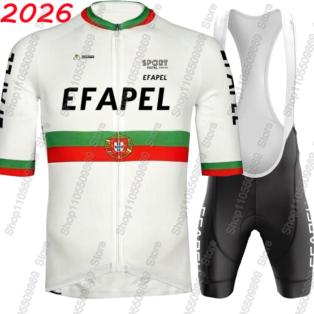 Cycling Commute Shorts - Portugal 2026 Efapel Set Jersey Bersepeda