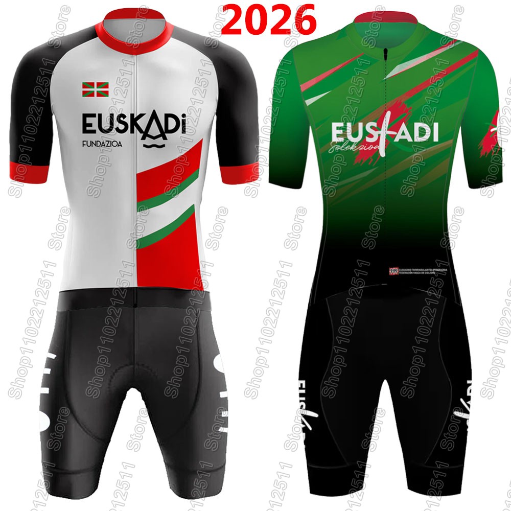 Cycling Commute Shorts - Jersey Bersepeda Tim Euskadi 2026 Set