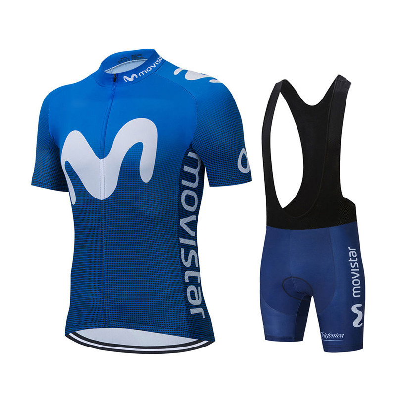 Cycling Commute Shorts - Set Jersey Bersepeda Tim Movistar Musim