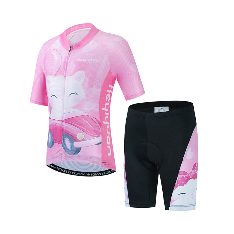 Cycling Commuter Clothing - KEYIYUAN Setelan Jersey Bersepeda Balap Anak
