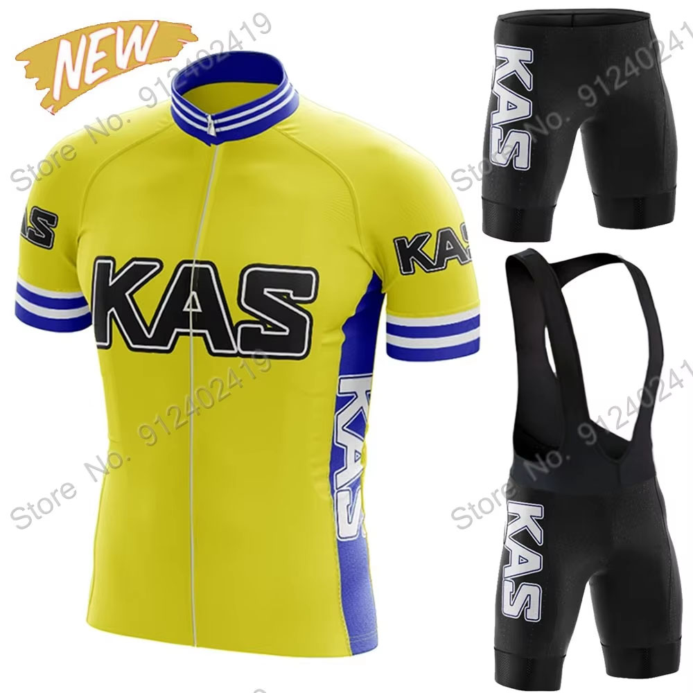 Cycling Commute Shorts - Set Jersey Sepeda Retro Kas Team