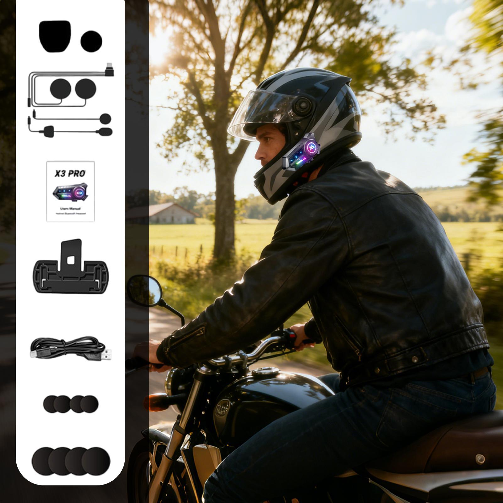 Commute Cycling Helmet - Headphone Sepeda Motor Nirkabel Headset Helm