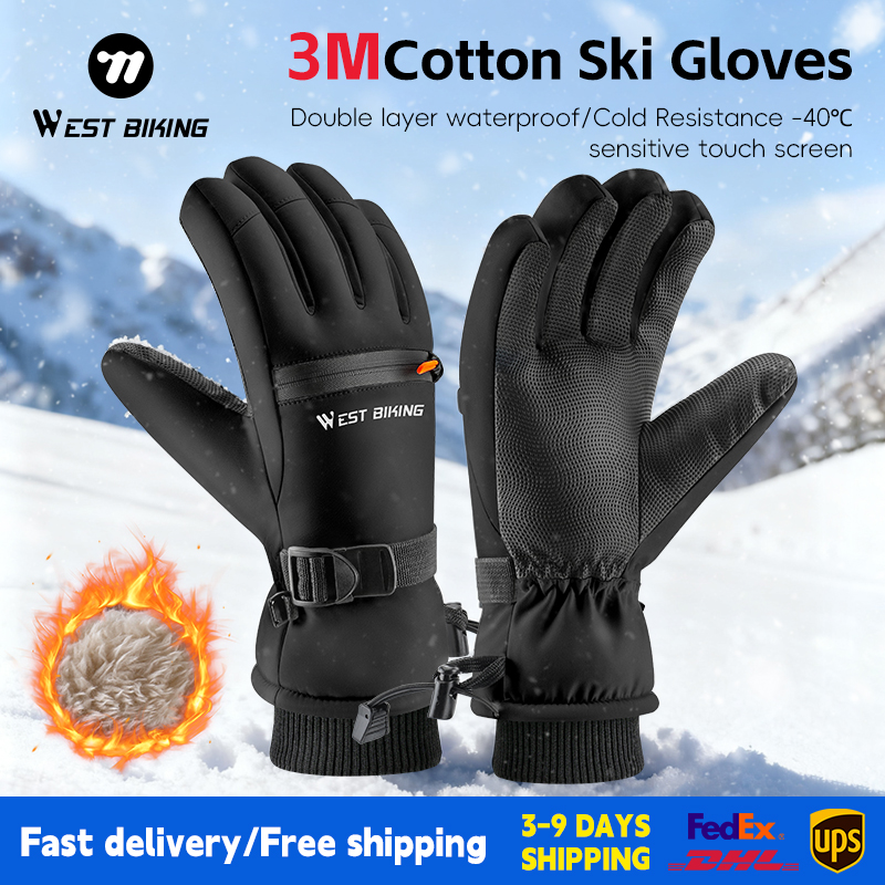 Winter Cycling Commute Gear - Sarung Tangan Ski Katun WEST BIKING