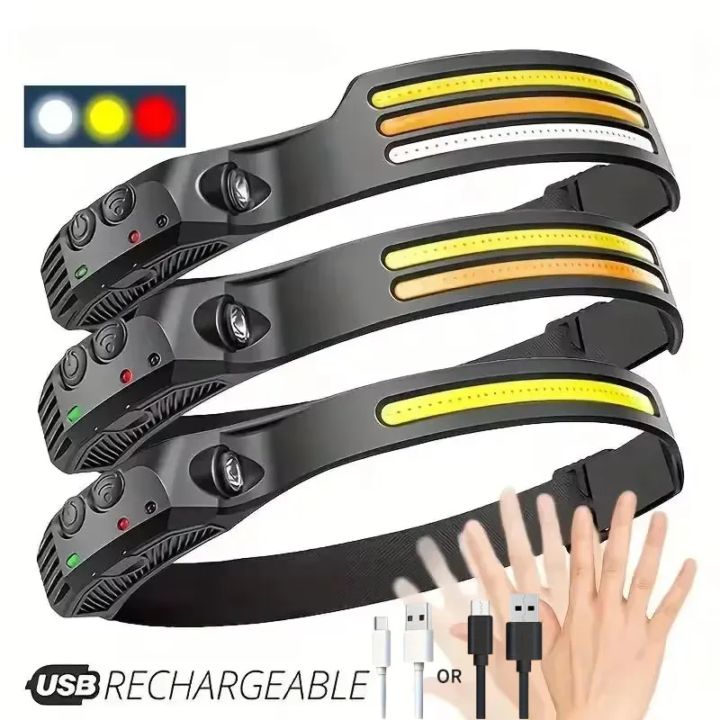 Cycling To Work - Lampu Kepala COB Multi-fungsi Induksi 6000K