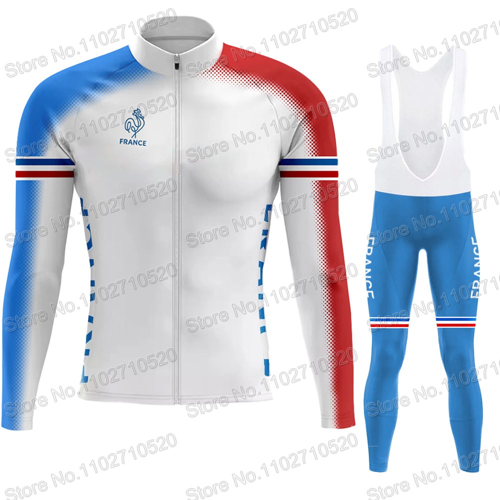 Cycling Commuter Clothing - Set Jersey Bersepeda Tim Nasional Prancis
