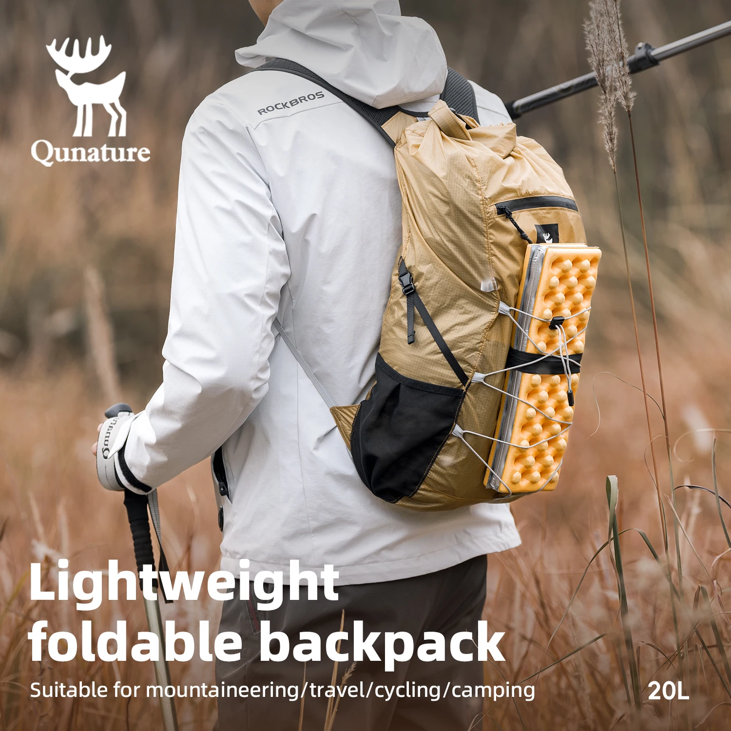 Tas Ransel Lipat Qunature 20L  - Cycling Commuter Backpack ulasan dan harga