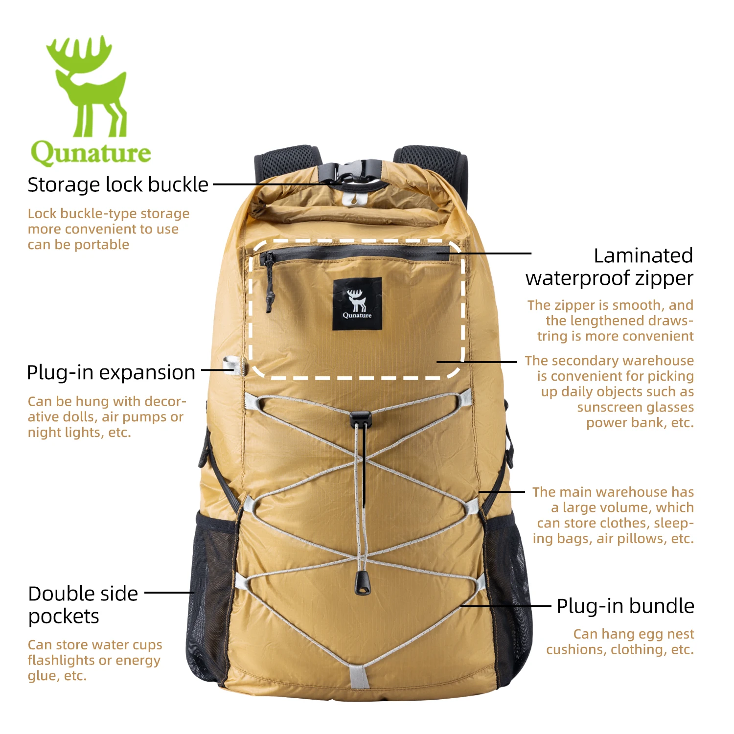 Tas Ransel Lipat Qunature 20L  - Cycling Commuter Backpack ulasan dan harga