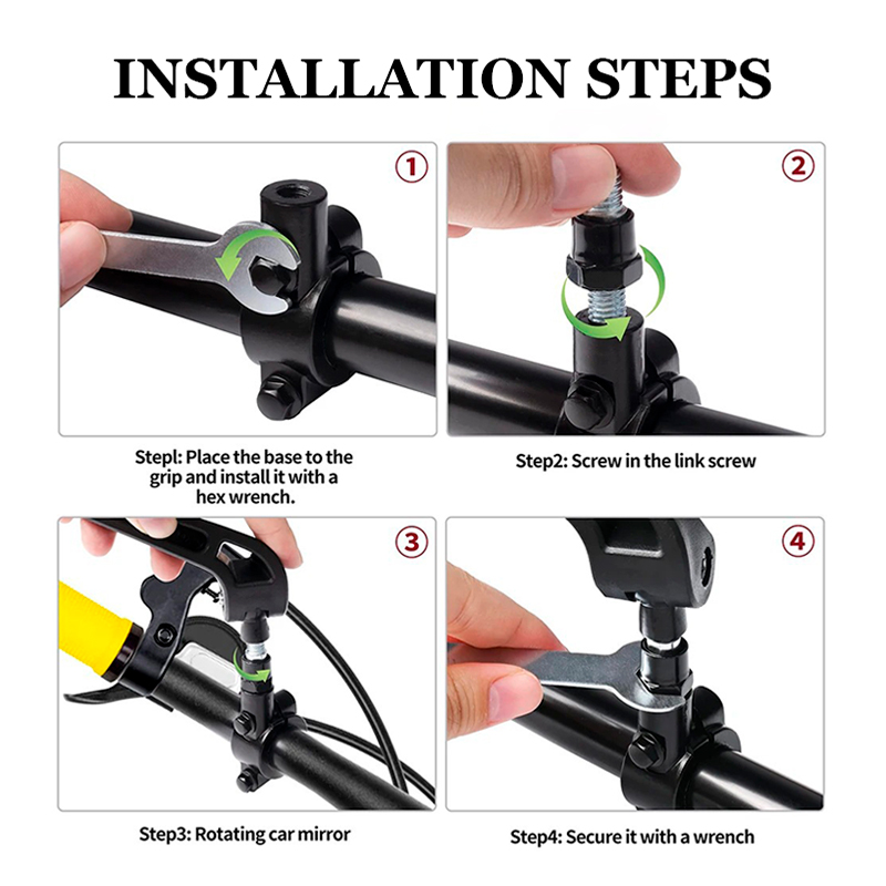 Kaca Spion Lipat Hitam Sudut L - Mirror Handlebar Convex ulasan dan harga